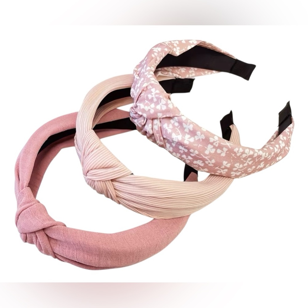 Set of 3 Blush and Floral Headband Trio